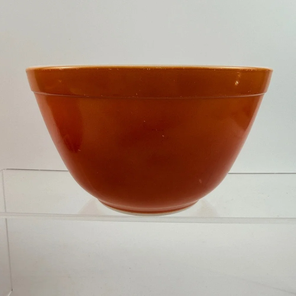 Vintage Pyrex Flameglo Mixing Bowl Set 404 403 401 Orange Nesting Bowls